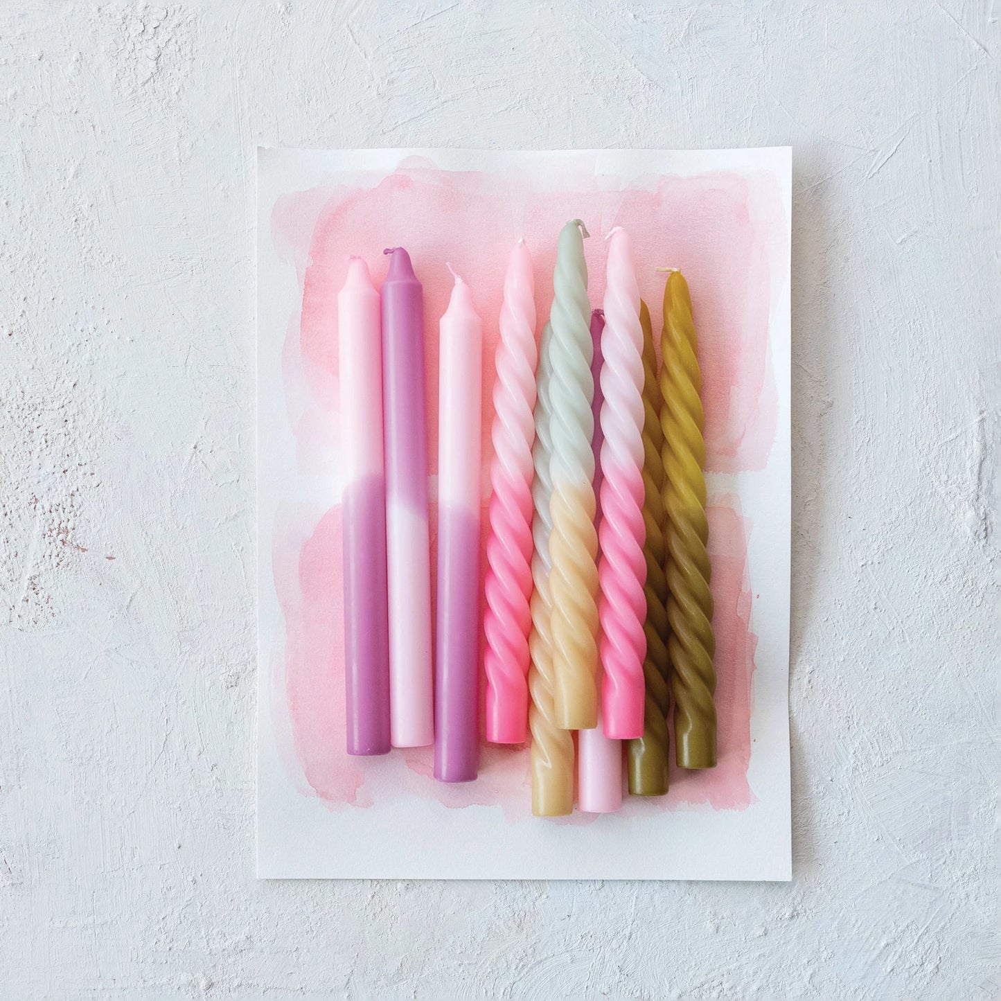 Mint Ombre Taper Candles