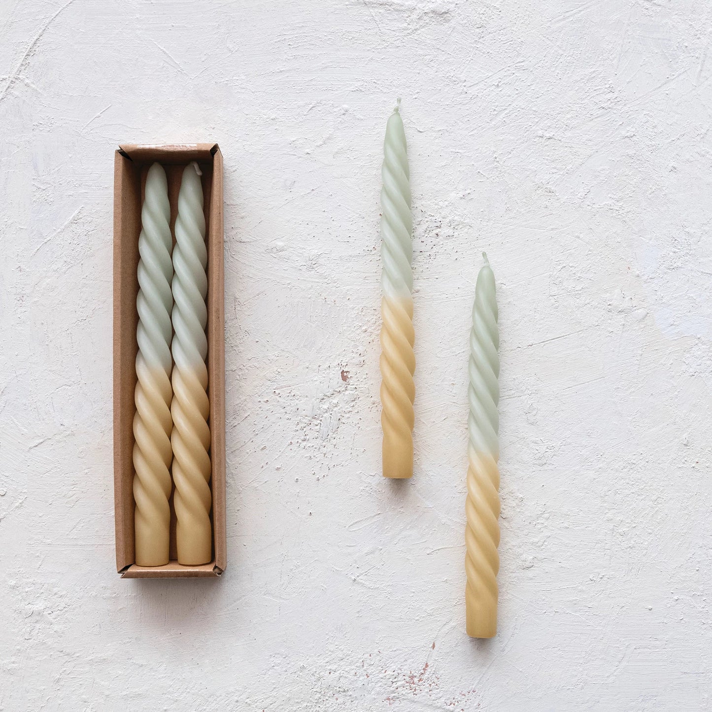 Mint Ombre Taper Candles