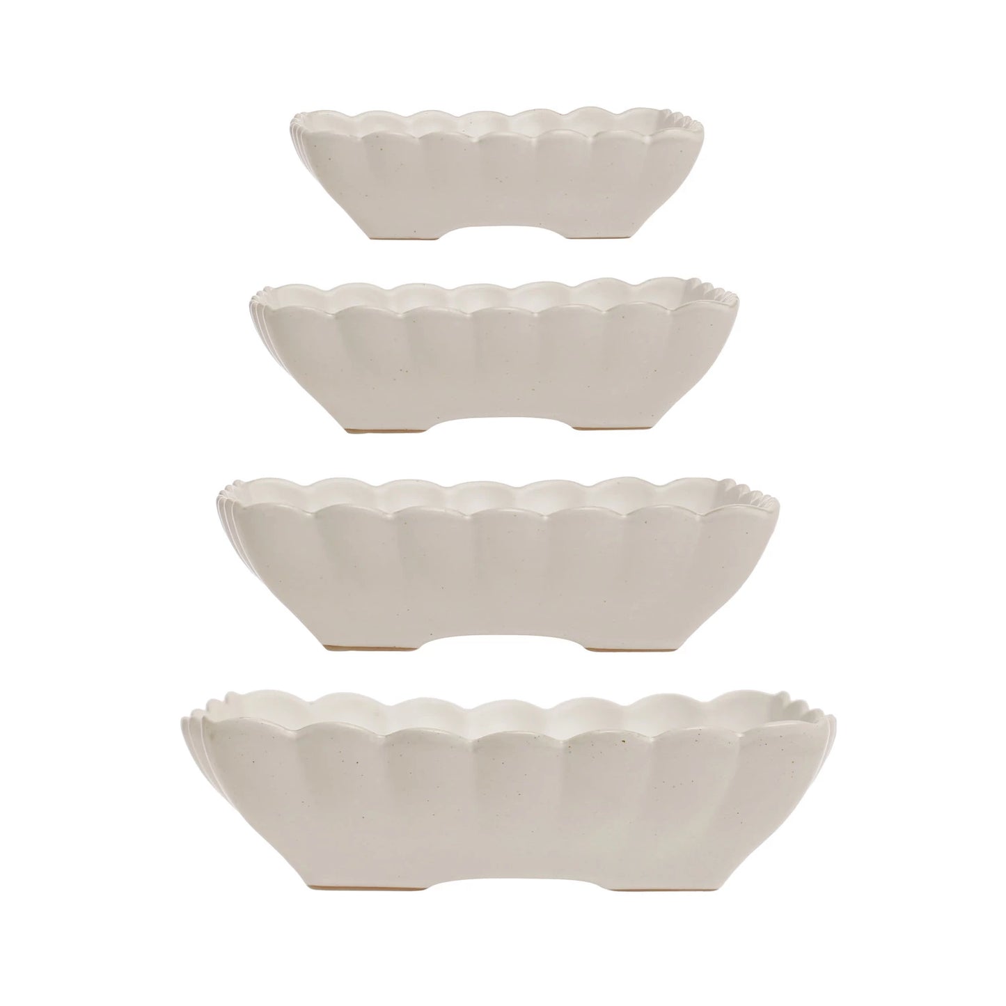 Scalloped Serving Dish Set