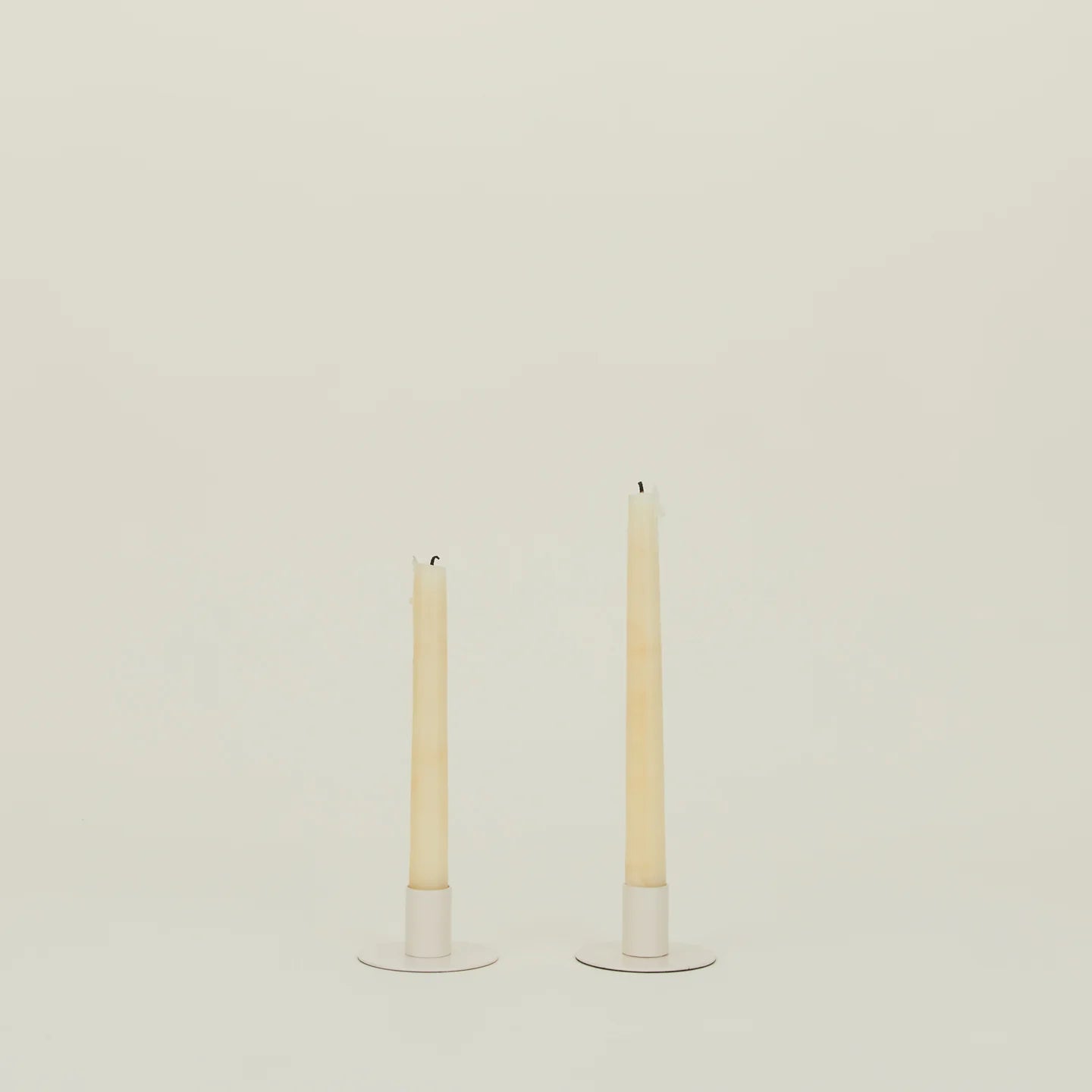 Metal Candle Holder Set Ivory