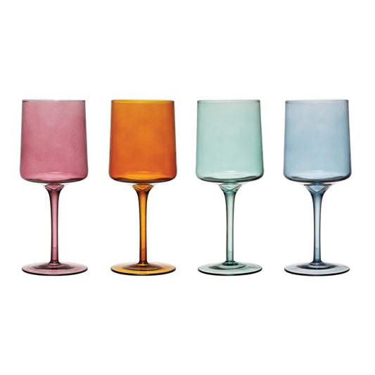 Colored Wine Glass Set