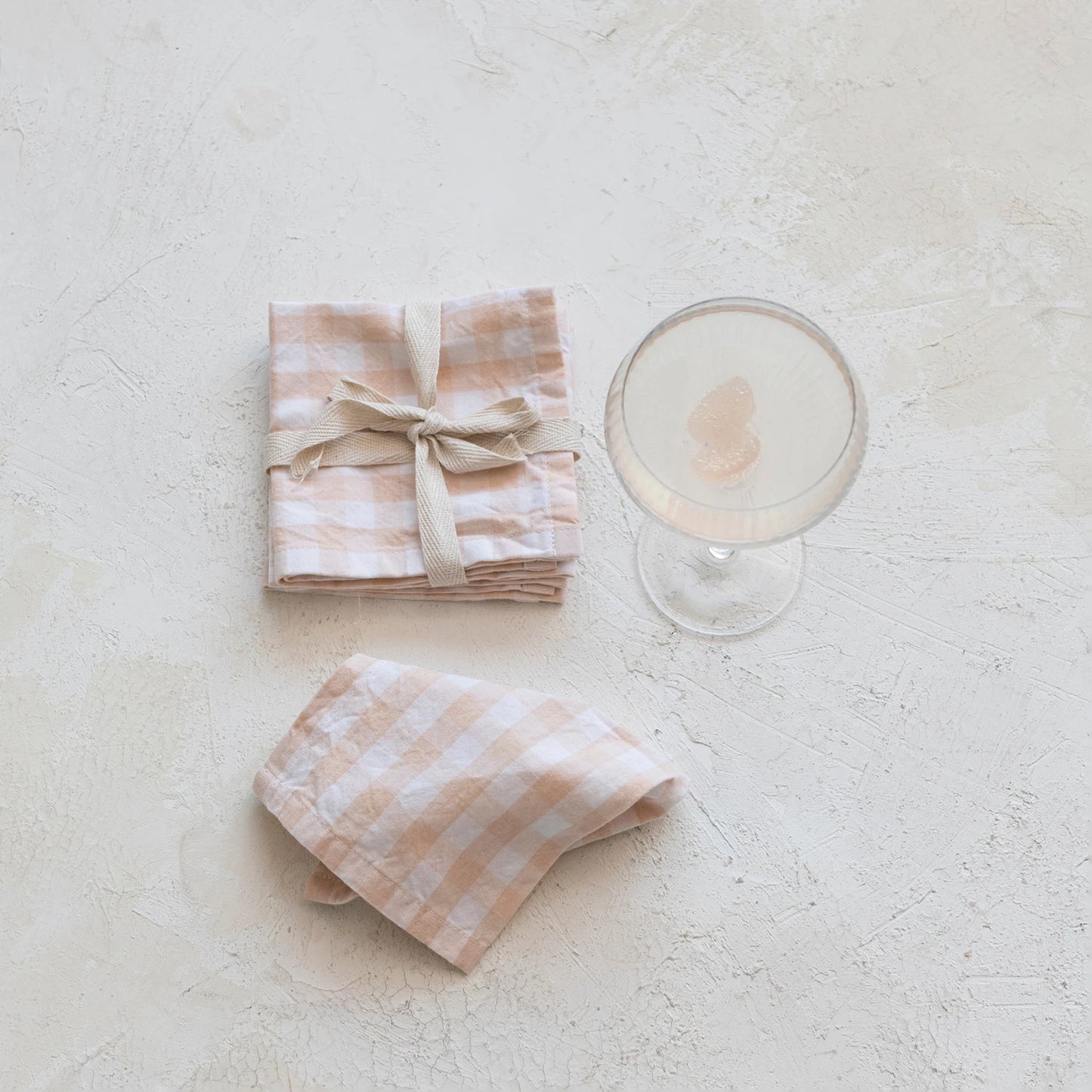 Blush Gingham Napkins