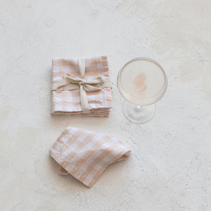 Blush Gingham Napkins