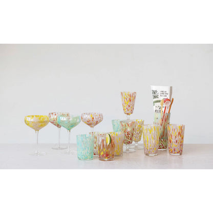 Confetti Stemmed Glasses