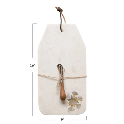 Snowflake Marble Cheeseboard