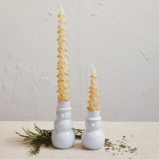 Snowman Taper Candles