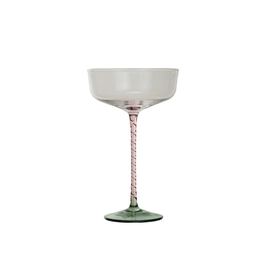 Pink Stem Champagne Coupe