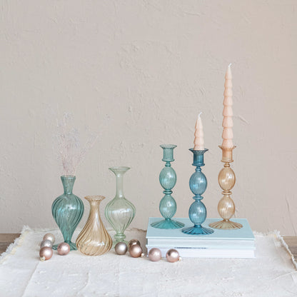 Glass Taper Candle Holders